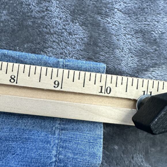 American Eagle Shirt Mens XXL Blue Chambray Denim Button Down Short Sleeve - Picture 8 of 9